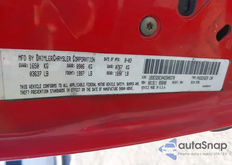 2004 Dodge Neon Se from USA, damaged, VIN 1B3ES26C04D508370